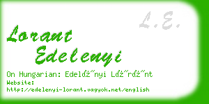 lorant edelenyi business card